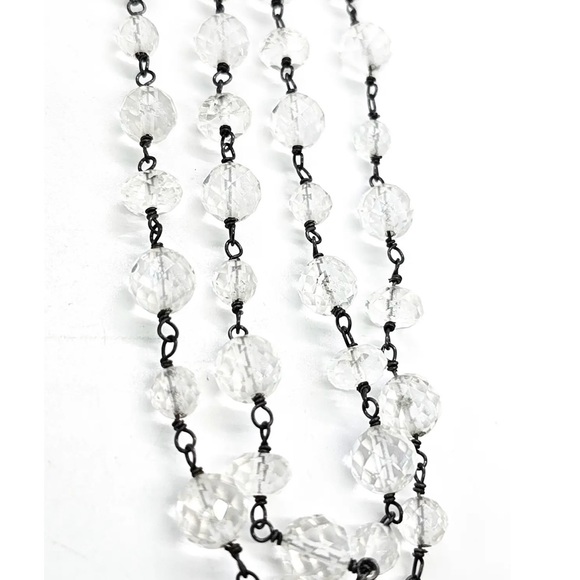 Silpada Sterling Silver Glass Bead Nugget Toggle Necklace 35” long - Picture 3 of 12